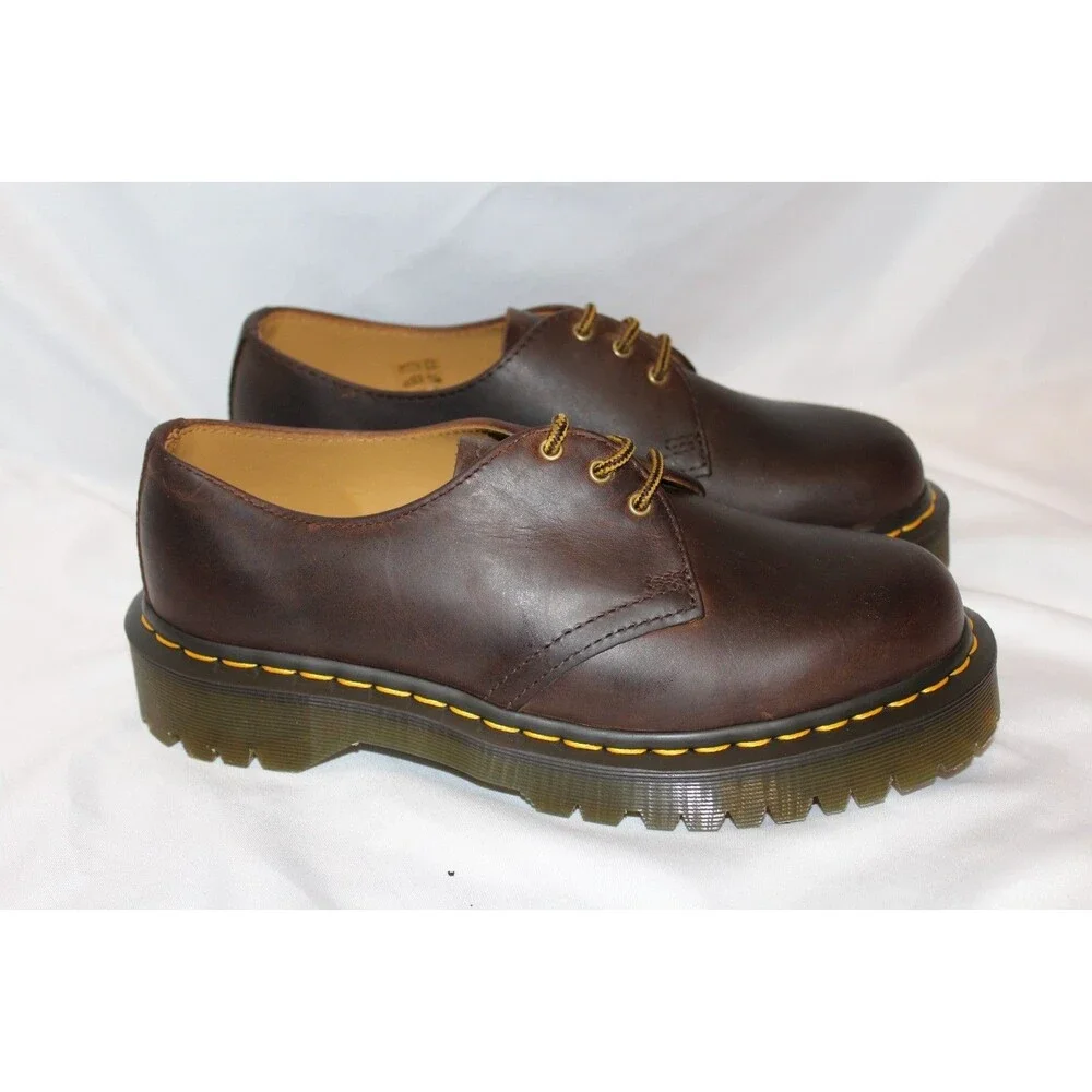 DR MARTENS 1461 WOMEN'S BEX LEATHER OXFORD BROWN CRAZY HORSE‎